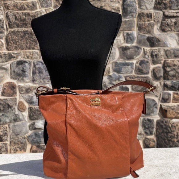 Coach Handbags - Coach Madison Isabelle Pebble Leather Hobo Bag Cognac/Saddle/Orange Shoulder Bag